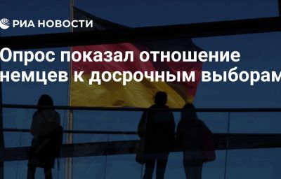 Опрос показал отношение немцев к досрочным выборам