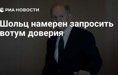 Шольц намерен запросить вотум доверия