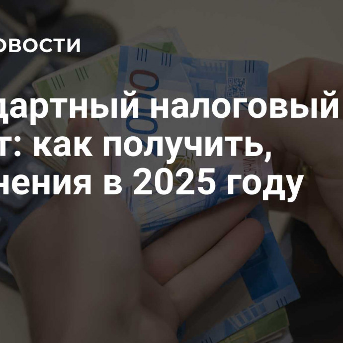 Стандартный налоговый вычет: как получить, изменения в 2025 году