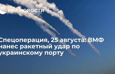 Спецоперация, 25 августа: ВМФ нанес ракетный удар по украинскому порту