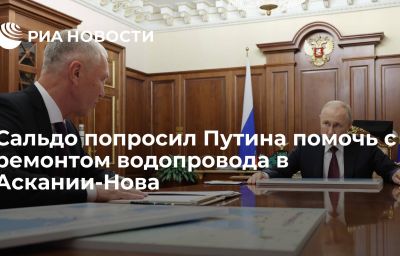 Сальдо попросил Путина помочь с ремонтом водопровода в Аскании-Нова