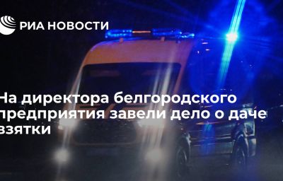 На директора белгородского предприятия завели дело о даче взятки