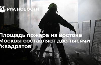 Площадь пожара на востоке Москвы составляет две тысячи "квадратов"