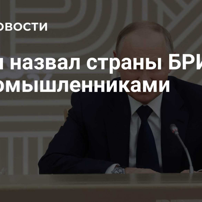 Путин назвал страны БРИКС единомышленниками