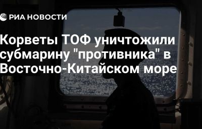 Корветы ТОФ уничтожили субмарину "противника" в Восточно-Китайском море