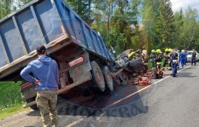 Водитель иномарки погиб в ДТП с самосвалом в Новой Москве