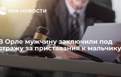 В Орле мужчину заключили под стражу за приставания к мальчику