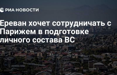 Ереван хочет сотрудничать с Парижем в подготовке личного состава ВС