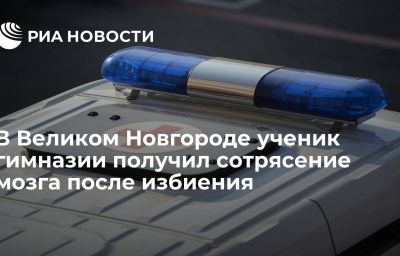 В Великом Новгороде ученик гимназии получил сотрясение мозга после избиения