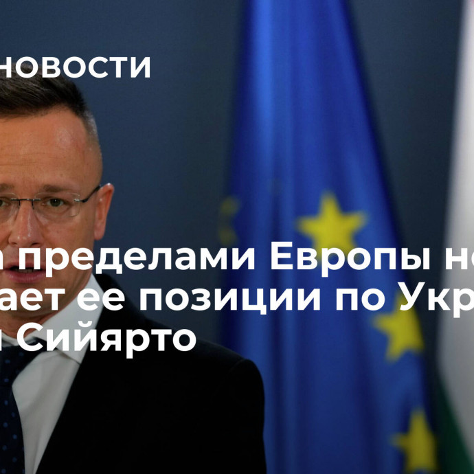 Мир за пределами Европы не понимает ее позиции по Украине, заявил Сийярто