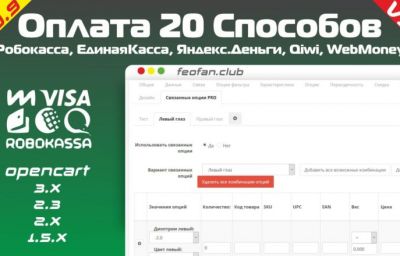 Оплата 20 способов (Робокасса, ЕдинаяКасса, Яндекс.Деньги, Qiwi, WebMoney) v.3.0.9 VIP