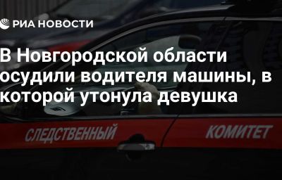 В Новгородской области осудили водителя машины, в которой утонула девушка