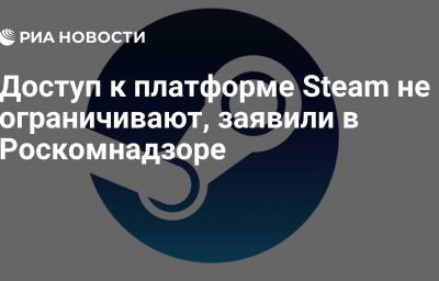 Доступ к платформе Steam не ограничивают, заявили в Роскомнадзоре