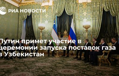 Путин примет участие в церемонии запуска поставок газа в Узбекистан