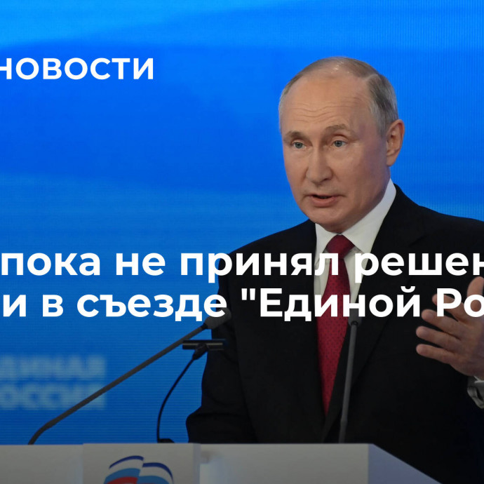 Путин пока не принял решения об участии в съезде 