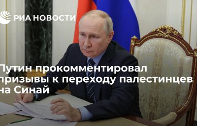 Путин прокомментировал призывы к переходу палестинцев на Синай