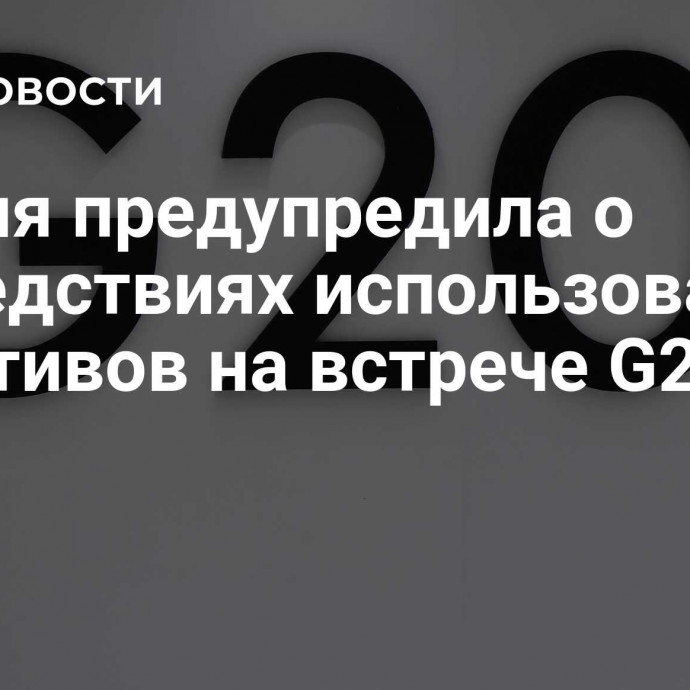 Россия предупредила о последствиях использования ее активов на встрече G20