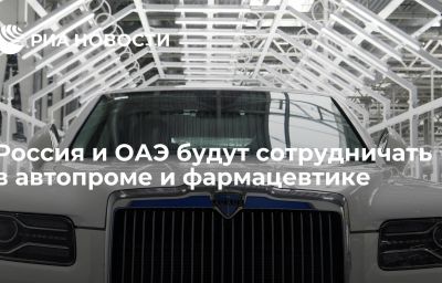 Россия и ОАЭ будут сотрудничать в автопроме и фармацевтике