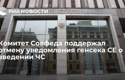 Комитет Совфеда поддержал отмену уведомления генсека СЕ о введении ЧС