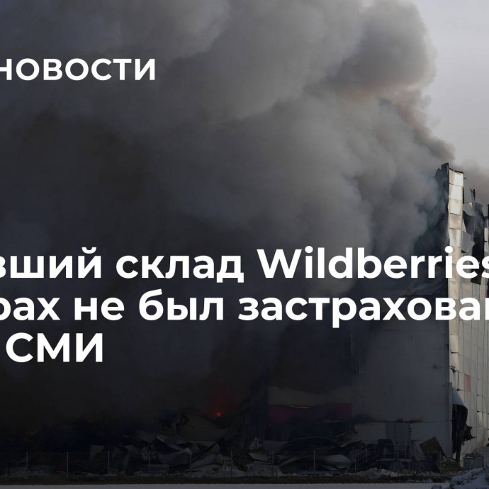 Сгоревший склад Wildberries в Шушарах не был застрахован, пишут СМИ