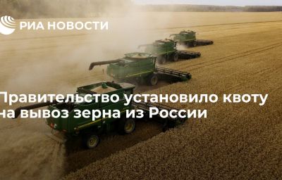 Правительство установило квоту на вывоз зерна из России