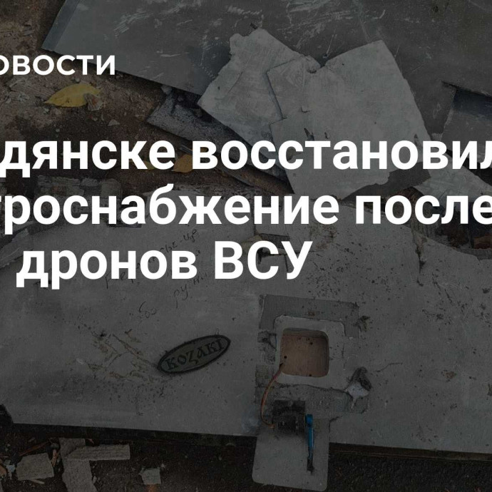 В Бердянске восстановили электроснабжение после атаки дронов ВСУ