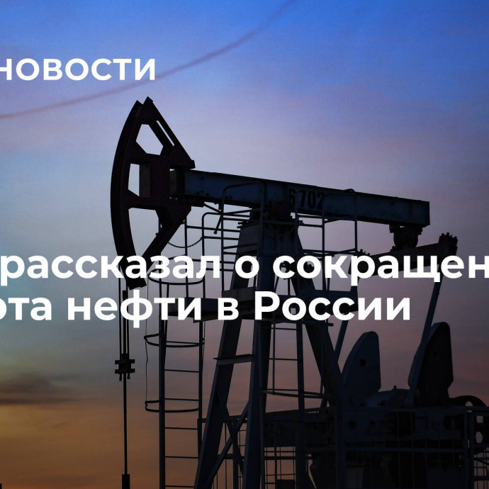 Новак рассказал о сокращении экспорта нефти в России