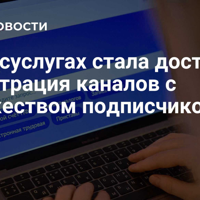 На Госуслугах стала доступна регистрация каналов с множеством подписчиков