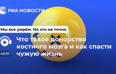 Что такое донорство костного мозга и как спасти чужую жизнь