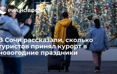 В Сочи рассказали, сколько туристов принял курорт в новогодние праздники