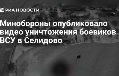 Минобороны опубликовало видео уничтожения боевиков ВСУ в Селидово