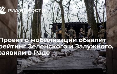 Проект о мобилизации обвалит рейтинг Зеленского и Залужного, заявили в Раде