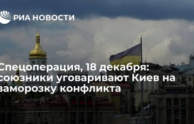 Спецоперация, 18 декабря: союзники уговаривают Киев на заморозку конфликта