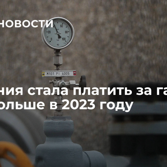 Германия стала платить за газ в 2,5 раза больше в 2023 году