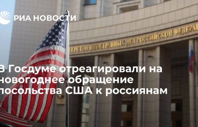 В Госдуме отреагировали на новогоднее обращение посольства США к россиянам