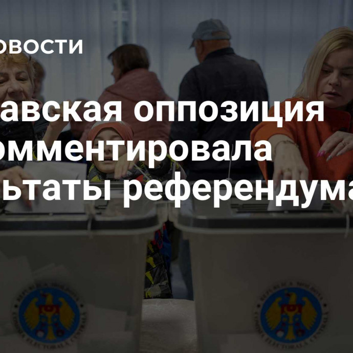 Молдавская оппозиция прокомментировала результаты референдума