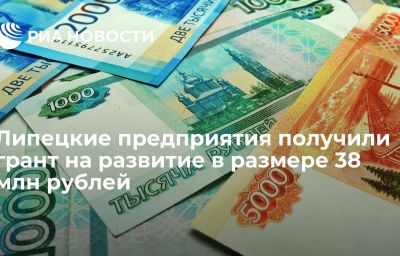 Липецкие предприятия получили грант на развитие в размере 38 млн рублей