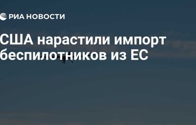 США нарастили импорт беспилотников из ЕС