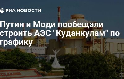 Путин и Моди пообещали строить АЭС "Куданкулам" по графику