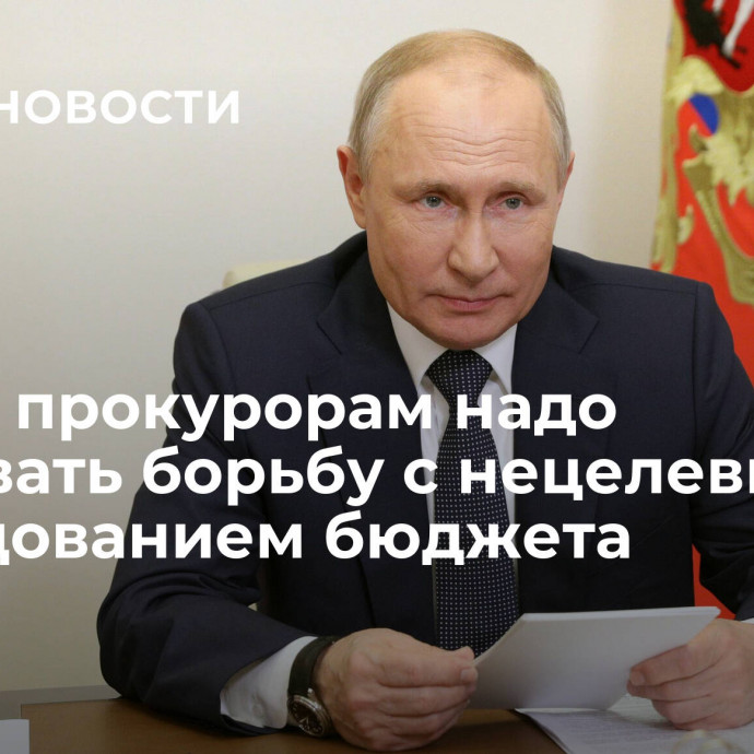 Путин: прокурорам надо усиливать борьбу с нецелевым расходованием бюджета