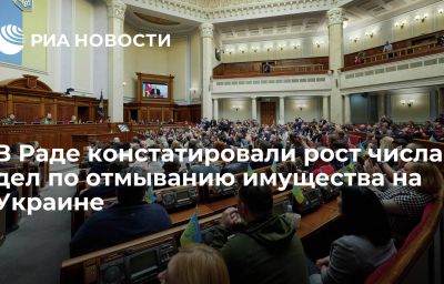 В Раде констатировали рост числа дел по отмыванию имущества на Украине