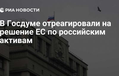 В Госдуме отреагировали на решение ЕС по российским активам