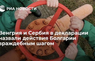 Венгрия и Сербия в декларации назвали действия Болгарии враждебным шагом