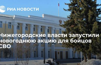 Нижегородские власти запустили новогоднюю акцию для бойцов СВО