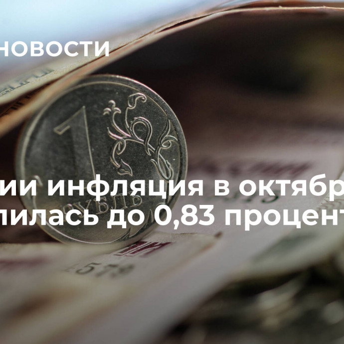 В России инфляция в октябре замедлилась до 0,83 процента