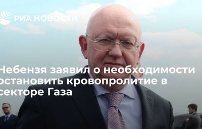 Небензя заявил о необходимости остановить кровопролитие в секторе Газа