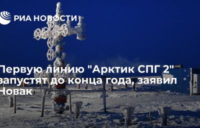 Первую линию "Арктик СПГ 2" запустят до конца года, заявил Новак