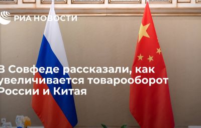 В Совфеде рассказали, как увеличивается товарооборот России и Китая