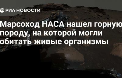 Марсоход НАСА нашел горную породу, на которой могли обитать живые организмы