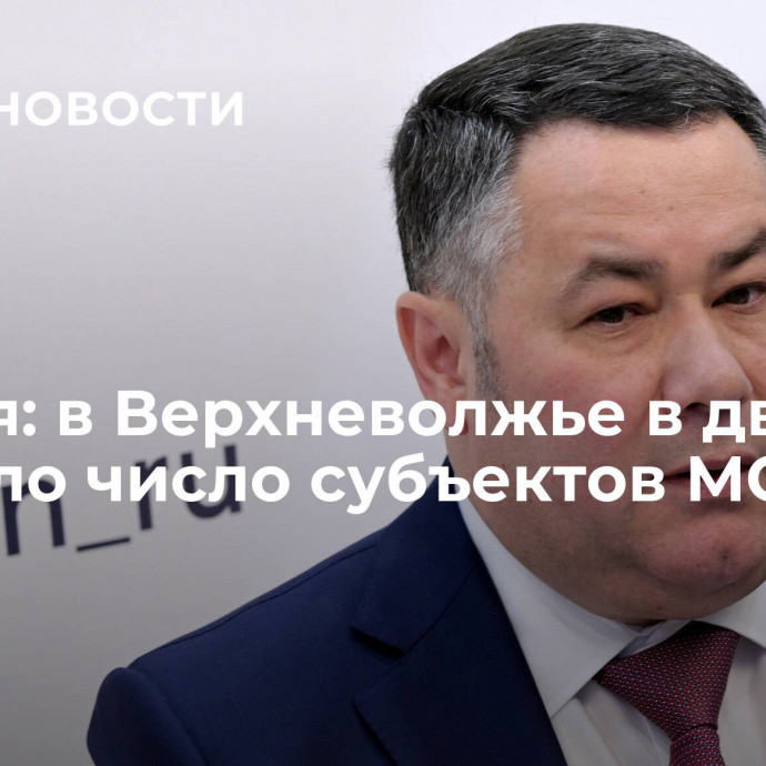 Руденя: в Верхневолжье в два раза выросло число субъектов МСП